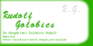rudolf golobics business card
